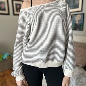 American Eagle Outfitters Off-Shoulder Striped Sweater